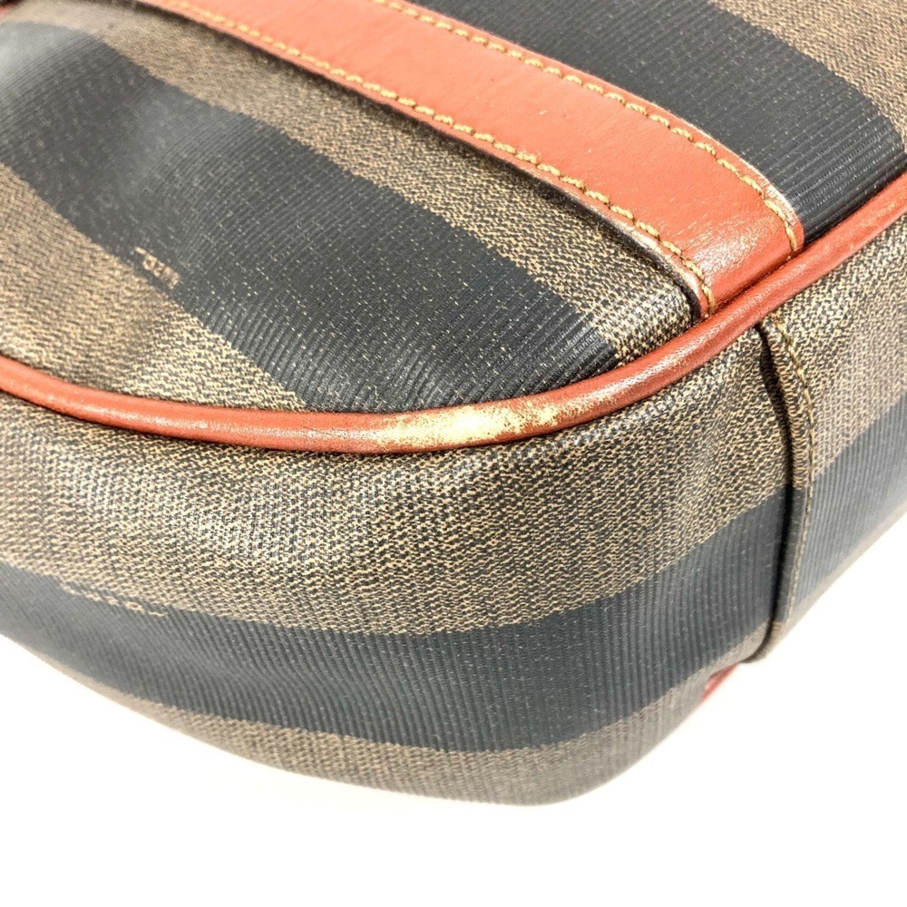 FENDI Vintage Logo Pecan Tote Bag, Flap Handbag, Leather, Men's & Women's, Khaki - Picture 7 of 16